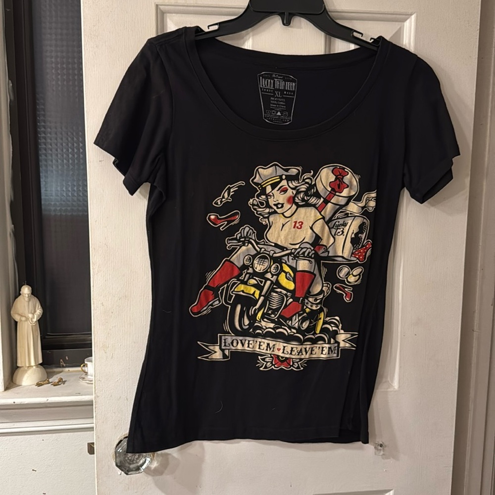 Lucky13 T shirt love em leave em